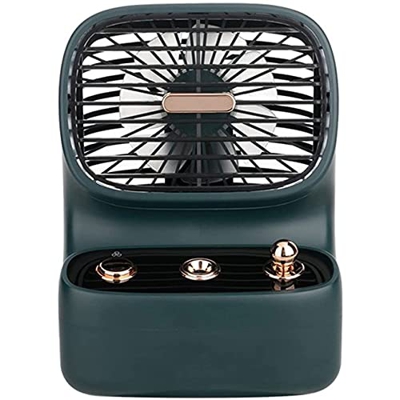 Retro USB Spray Fan Personal Space Air Cooler Mini Evaporative Cooler Quiet Desk Fan Built-in 350ml Water Tank Quiet Air Circulator Humidifier Misting