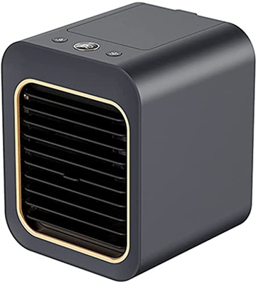 Portable Air Conditioner Quiet USB Air Cooler with 3-Speed Built-in 4000mah Large-Capacity Battery Desktop Water Cooling Fan for Small Room/Office/Dor