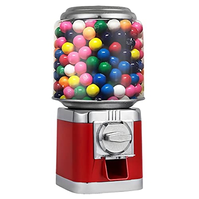 FMOPQ Gumball Machine 1-Inch Candy Vending Machine Commercial Gumball Vending Machine with Adjustable Candy Outlet Size Metal Gumball Dispenser Machin