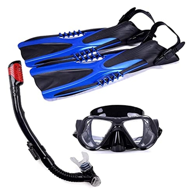 KITZIT Gafas Buceo Snorkel mascarilla de Buceo Buceo Kit de Buceo Engranaje de Snorkel Aletas Equipos de natación máscaras de Buceo for Adultos y niño