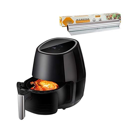 Steam Iron 1250W 4.5L Multifunctional Smart Air Fryer Chicken Oil-Free Air Fryer Oven Oven Healthy Food/Touch LCD Tin Foil
