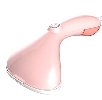 FMOPQ Clothes Steamer Handheld Fast Heating Travel Steamer with 115 Ml Water Tank and Brush Measuring Cup for Business Travel and Personal Pink