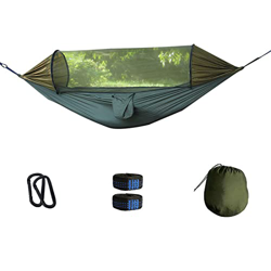 Hammock Outdoor Swing Parachute Cloth Automatic Quick-Opening Hammock Outdoor Camping Net Tent Hammock with Struts Large Space High Load-Bearing características