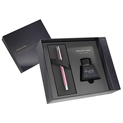 IYKA Bernard Shaw Shaw Pluma estilográfica Insignia Oficial niña Modelo Elfo Primavera Flor de Cerezo Pluma de Tinta Regalo Creativo Caja Chica prácti