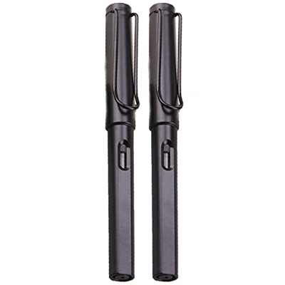 Pluma Estilográfica Negra , 2 Uds., Pluma De Tinta Negra, Pluma De Caligrafía De Diseño Clásico para Diario, Excelente Pluma De Escritura, Regalo