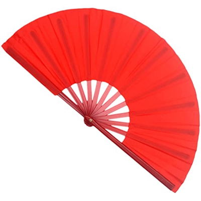 LIOOBO Ventilador de estilo chino Ventilador de mano decorativo Tai Chi Dancing ventilador portátil de rendimiento plegable ventilador de rendimiento 