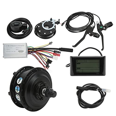 Rosvola Kit de Bicicleta eléctrica, tamaño de llanta 5, Alta Capacidad de Carga, batería de Litio para Bicicleta, Kit de Motor Se Adapta a radios de l