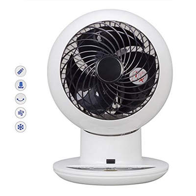 Portable 3 Speeds Desk Fan Mute Hand Held Fan with Remote Control Timing and Shaking Head Features Turbo Fan for Home Bed Office and Desk