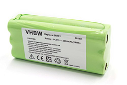 vhbw Batería reemplaza Pyle PRTPUCRC25BAT para robot limpieza (2000 mAh, 14,4 V, NiMH) características