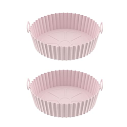2 piezas de freidora de aire de silicona para freidora de aire reutilizable, cesta de freidora de aire antiadherente, cuenco de freidora de aire extra en oferta