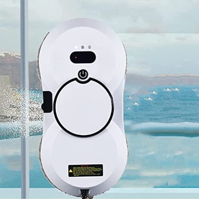 USGitke Robot Limpiacristales, Inteligente Vaso Limpieza Máquina Cristales Azulejos Y Ventanas,para Todas Las Superficies Lisas-White