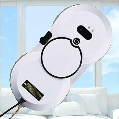 USGitke Robot Limpiador De Ventanas, Automático Aspirador Robot Limpiacristales Inteligente,para Todas Las Superficies Lisas-White