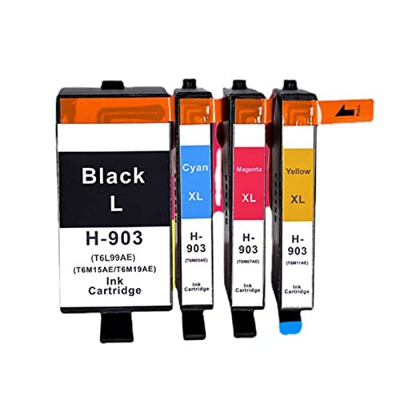 BAQU para HP 903XL 903 XL Cartucho de Tinta Uso Compatible con Officejet 6950 6960 6963 6964 6966 6968 6970 6974 6975 6978 Printers All-in-One 4-Pack
