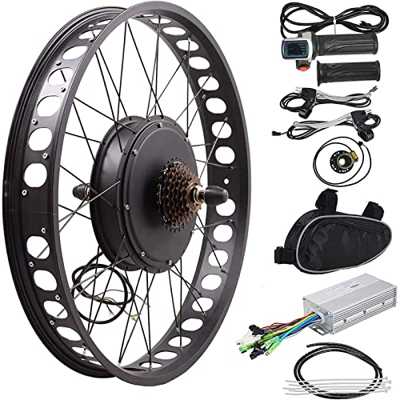SXFYHXY Kit De Conversión De Bicicleta Eléctrica, Juego De Motor De Cubo De Bicicleta Eléctrica 1000W, Rueda Delantera Transmisión Directa De 26" para