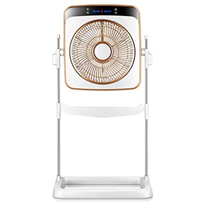 FMOPQ Home Office Lift Desktop Silent Timing Vertical Dormitory Turn Page Electric Fan 6 Leaves Air Gold 101CM
