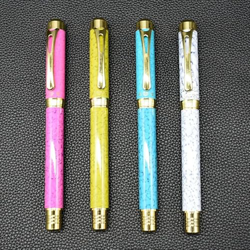 FMOPQ Fountain Pens 16pcs Marble Metal Fountain Pen Calligraphy Writing Business Gift 0.5mm Pen Tip Calligraphy Ink Pen Stationery Supplies (Color : Y en oferta