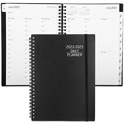 Kesote Agenda 2022 2023 con Vista Semanal y Vista Mensual Planificador Diario Intervalo de Un Hora, Agenda 2022.7-2023.6 A5 en Español