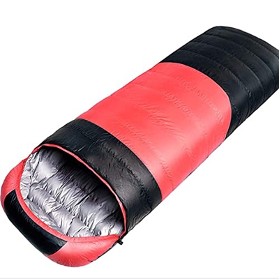 Saco de Dormir, 1200G sobre de Relleno de plumón de Pato Blanco Saco de Dormir Grueso y cálido para Viajes de Senderismo de 25 ° C a -35 ° C (Rojo)