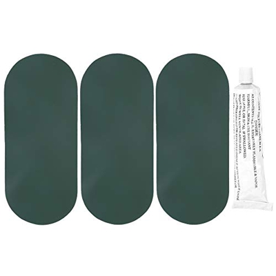 Jiawu Parche de Reparación, 3 Piezas de PVC Impermeable para Piscina, Kit de Reparación de Parches Inflables con Pegamento de Reparación, Colchones de