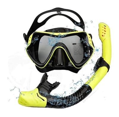 KITZIT Toldos máscaras de Buceo máscara de Buceo, Juego de Snorkel Premium, máscara de Buceo de Snorkel for Adultos Silicona templada de Silicona Gafa