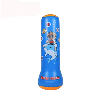 ZIPD Saco de Boxeo Inflable Saco De Boxeo Inflable， Sacos De Boxeo Inflables para Niños Adultos (Color : Blue, Size : 125CM)