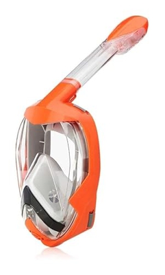 KITZIT Máscaras de Buceo máscara de Snorkel, máscara de Snorkel de Cara Completa 180 ° Seaview Fácil respiración máscaras de Buceo, Set de la Ranura A