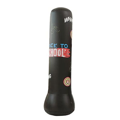 ZIPD Saco de Boxeo Inflable Saco de Boxeo for niños Saco de Boxeo Independiente Inflable para Niños Adultos (Color : Black, Size : 120CM)