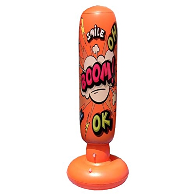 ZIPD Saco de Boxeo Inflable Saco De Boxeo Infantil, Punzonado Inflable De Pie para Niños Adultos (Color : 2, Size : 125cm)
