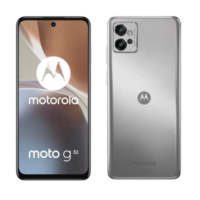 Motorola g32, 6/128 GB, Qualcomm Snapdragon ® 680, cámara de 50 MP, Android 12. Pantalla FHD+ de 6,5", frecuencia de actualización de 90 Hz, batería d