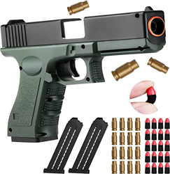 Tanibz Pistola de juguete, Soft Foam Bullet Blaster Toy, recarga manual, expulsión automática de Bullet Cases para juguetes educativos, modelo de pist en oferta