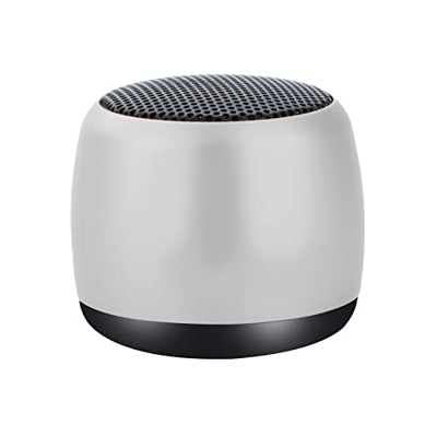 Mini altavoz Bluetooth de metal ultra pequeño estéreo inalámbrico portátil Bluetooth altavoces de escritorio (plata, tamaño único)