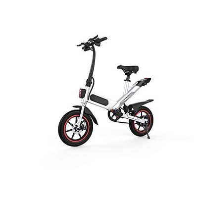 NAKXUS Y12 - Bicicleta eléctrica de 12 pulgadas, ligera, para adultos, con batería de litio de 36 V, 6 Ah, velocidad máxima de 25 km/h, hasta 30 – 60 