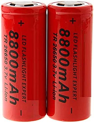 Batería De Iones De Litio De 3.7 V 8800Mah 26650, Recargable para Luz De Alimentación, Banco De Energía, Teléfono Móvil Portátil, Cámara, Radio, Bluet