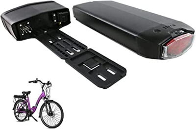 GZYHDC Rack Trasero Batería de Bicicleta eléctrica de Litio 36V 10AH 12AH 15AH 15.5AH Kit de Bicicleta eléctrica Batería de Bicicleta E con Cargador 2