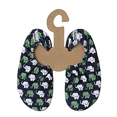 Slipstop Zapatillas de playa para niños, antideslizantes, para deporte, natación, baño, vacaciones, yoga, con factor de protección solar 50, Negro Con
