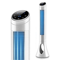 Evaporative Air Cooler - Oscillating Fan Fan with Evaporative Cooler Humidifier 3-Speed Setting 3-Wind Type Remote Control LCD Control Super Quiet características