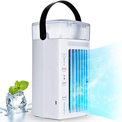 FMOPQ Air Conditioner Fan Personal Desk Fan Space Air Cooler Portable Mini Cooling Fan Table Evaporative Air Humidifiers Ultra-Quiet Purifier with Han precio