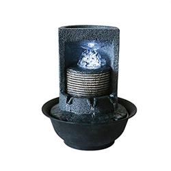 FMOPQ Tabletop Fountain Water Fountain Desktop Fountain with LED Lights Indoor Desktop Waterfall Fountain Suitable for Home Office Decoration-10.2-Inc características