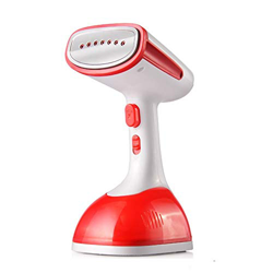 Mute Mini Steamer Strong Wrinkle Deep Care Handheld Steamer with Long Hair Brush with 250ml Water Tank for Personal and Family Red 1200W características