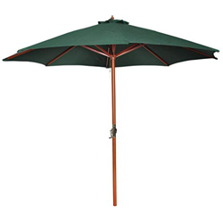 HENGLE Sombrilla de Patio en voladizo con Parasol Resistente de 3 m Verde con Poste marrón para jardín al Aire Libre, sombrilla de Playa, toldo Paraso en oferta