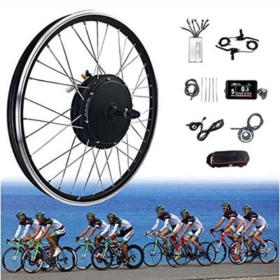 Kit Modificación Bicicleta Eléctrica, Kit Modificación De Bicicleta Eléctrica Volante Giratorio Trasero 20", 24", 26", 27,5", 28", 29", Motor De Cubo 