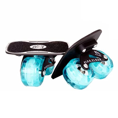 Jrechio Tablero de aleación de Aluminio, monopatín Dividido portátil de Cuatro Ruedas for Adultos al Aire Libre zhengqiang (Color : Flash Wheel)