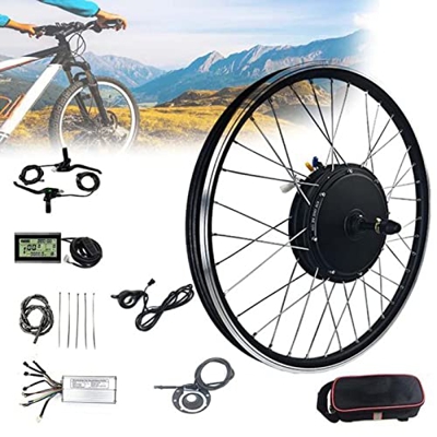 Ben Zhan Kit Conversión Bicicleta Eléctrica 20"/24"/26"/27,5"/28"/29"/700c Kit De Accionamiento De Motor De Volante Giratorio Trasero con Pantalla Led