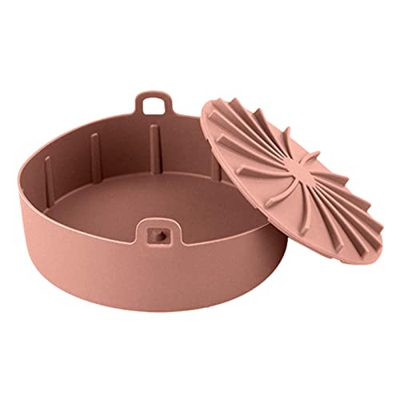 Olla de silicona Accesorios for horno Bandeja for freidora de aire segura for alimentos Cesta con base extraíble Reposición for revestimientos de pape