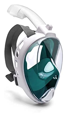 KITZIT Máscaras de Buceo máscaras de Buceo con máscaras de Snorkel de Cara Completa Vista panorámica Anti-Fog Anti fug (Color : Dark Green, Size : S/M