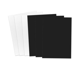 Cartón Pluma-3 Unidades Cartón Pluma Blanco + 3 Unidades Cartón Pluma Negro precio