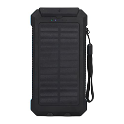 Banco de Energía Solar 5V 3.1a Puerto Carga Rápida 2 USB Cargador de Teléfono Solar con Brújula Luz LED 20000mAh Cargador Portátil para Teléfono en oferta