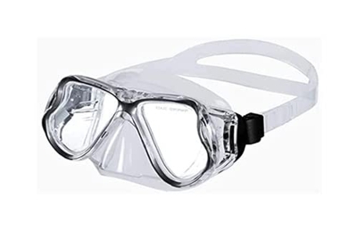 KITZIT Goggles Masilla de Buceo de Buceo Full Snorkel Snorkel Anti-Fog Mask Lente Templado Espejo de Tres Lados (Color : White)