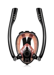 KITZIT Gafas de Buceo máscara de Buceo antifog Doble Tubo de Buceo Scuba máscara de Buceo respiración con Soporte de cámara for bucear (Color : Wooden precio