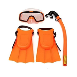 KITZIT Toldos de máscaras de Buceo Full Full Snorkel Masilla de Buceo Junior Snorkeling Set de máscara de Buceo Goggles Flippers Scuba Swiving Strap T características